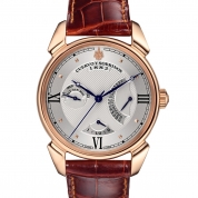 Cuervo y Sobrinos Historiador Retrógrado - Gold Argenté Dial