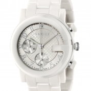Gucci G-Chrono Ladies Collection Watch in White Ceramic