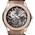 Hublot Classic Fusion Classico Ultra-thin Skeleton King Gold Diamonds 45MM