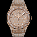 Hublot Classic Fusion King Gold Bracelet Full Pavé 42MM