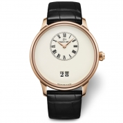 Jaquet Droz Petite Heure Minute Grande Date Ivory Enamel 43 MM