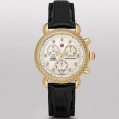Michele CSX-36 Diamond Gold Diamond Dial Black Alligator Leather