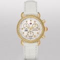 Michele CSX-36 Diamond Gold Diamond Dial White Alligator Leather
