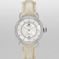 Michele CSX Elegance Diamond Dial Bone Alligator Leather