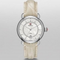 Michele CSX Elegance Diamond Dial Bone Alligator Leather