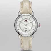 Michele CSX Elegance Diamond Dial Bone Alligator Leather