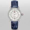 Michele CSX Elegance Diamond Dial Navy Blue Alligator Leather