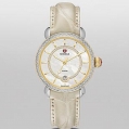 Michele CSX Elegance Two-Tone Gold Diamond Dial Bone Alligator Leather