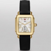 Michele Deco 16 Diamond Dial Black Patent