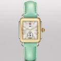 Michele Deco 16 Two-Tone Diamond Dial on Seafoam Patent