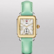 Michele Deco 16 Two-Tone Diamond Dial on Seafoam Patent