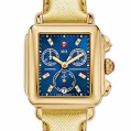 Michele Deco Gold Blue Diamond Dial