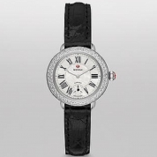 Michele Serein 12 Diamond Black Alligator Leather