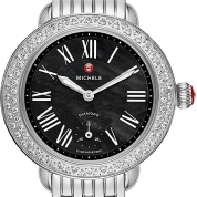 Michele Serein 12 Diamond Black Dial