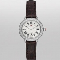 Michele Serein 12 Diamond Espresso Alligator Leather