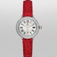 Michele Serein 12 Diamond Garnet Alligator Leather