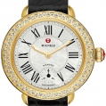 Michele Serein 12 Diamond Gold Black Alligator Leather