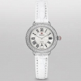 Michele Serein 12 Diamond Silver Alligator Leather