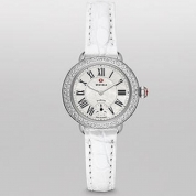 Michele Serein 12 Diamond Silver Alligator Leather