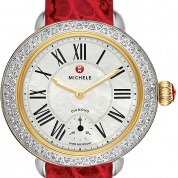 Michele Serein 12 Diamond Two Tone Garnet Alligator Leather
