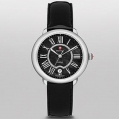 Michele Serein 16 Black Diamond Dial Black Patent Leather