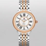 Michele Serein 16 Diamond Two-Tone Rose Gold Diamond Dial