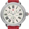 Michele Serein Diamond Garnet Alligator Leather