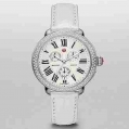 Michele Serein Diamond Silver Alligator Leather