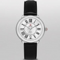 Michele Serein16 Diamond Dial Black Patent Leather