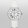 Michele Serein16 Diamond Dial White Patent Leather