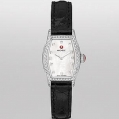Michele Urban Coquette Diamond Dial Black Alligator Leather