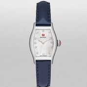 Michele Urban Coquette Diamond Dial Navy Patent Leather