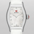 Michele Urban Coquette Diamond Dial White Patent Leather