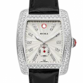 Michele Urban Diamond Dial Black Alligator Leather