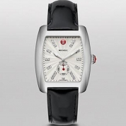 Michele Urban Diamond Dial Black Patent Leather