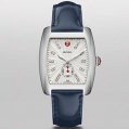 Michele Urban Diamond Dial Navy Blue Patent Leather