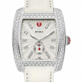 Michele Urban Diamond Dial White Alligator Leather