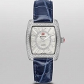 Michele Urban Mini Diamond Dial Navy Blue Alligator Leather