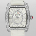 Michele Urban Mini Diamond Dial White Alligator Leather