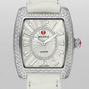 Michele Urban Mini Diamond Dial White Alligator Leather