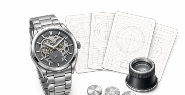 Collector comparing a wristwatch with structured model reference data